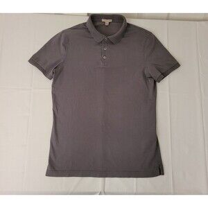 Burberry Brit Polo Shirt Men’s M Gray Short Sleeve Cotton Classic Designer Logo